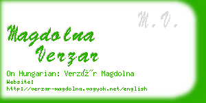 magdolna verzar business card